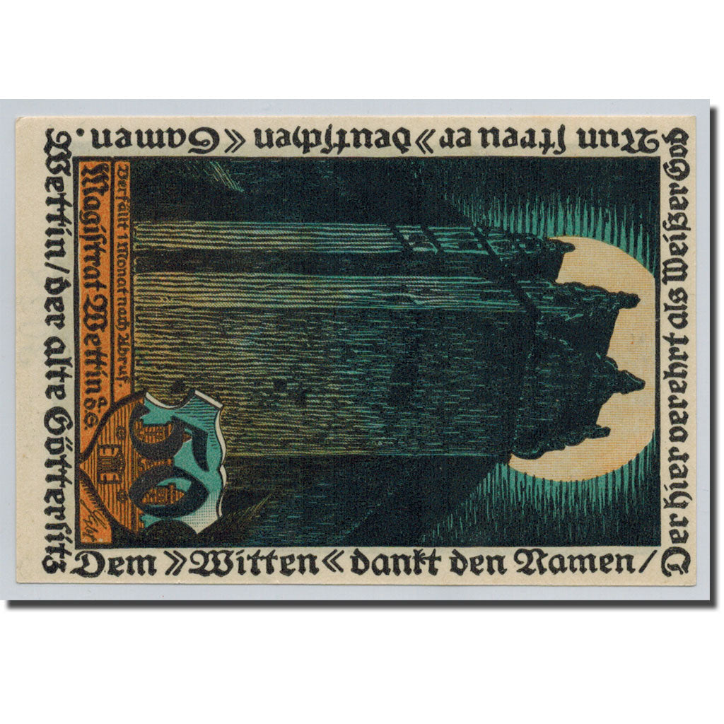 Banknote, Germany, Wettin Stadt, 50 Pfennig, paysage, O.D, UNC(63), Mehl:1421