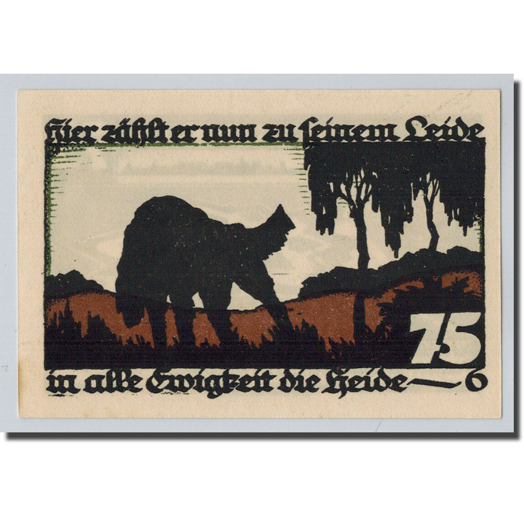 Banconote, Germania, Vechta, 75 Pfennig, paysage, 1922, 1922-03-15, SPL