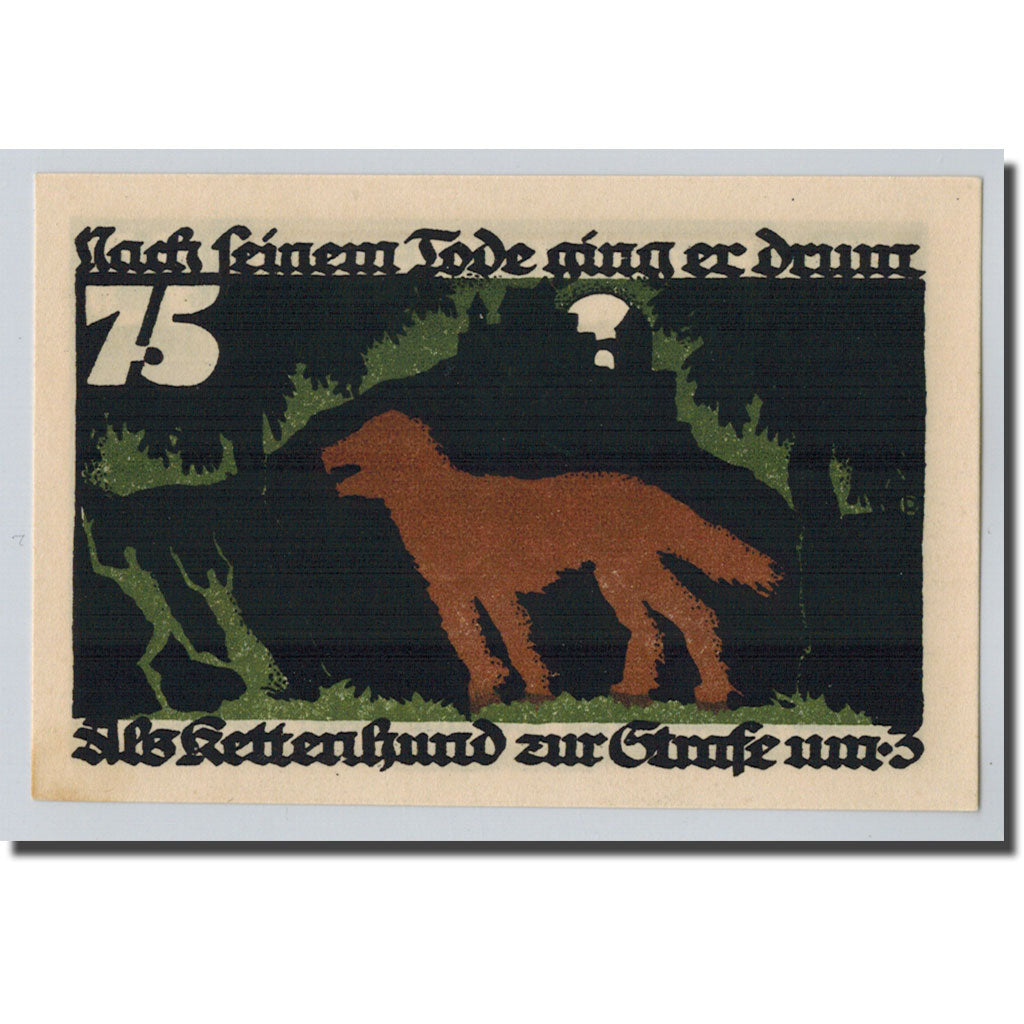 Banconote, Germania, Vechta, 75 Pfennig, Animaux, 1922, 1922-03-15, SPL