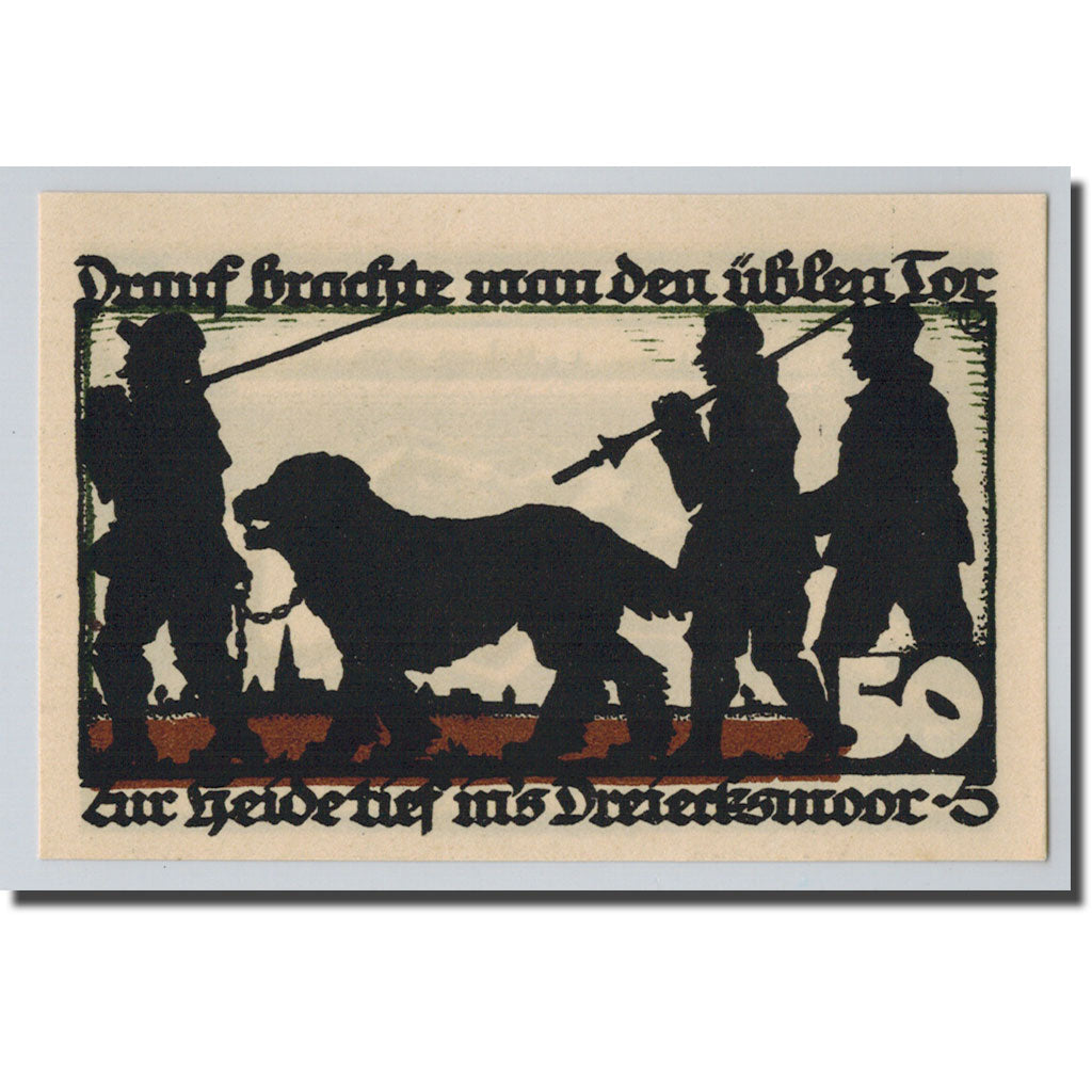 Banconote, Germania, Vechta, 50 Pfennig, personnage, 1922, 1922-03-15, SPL