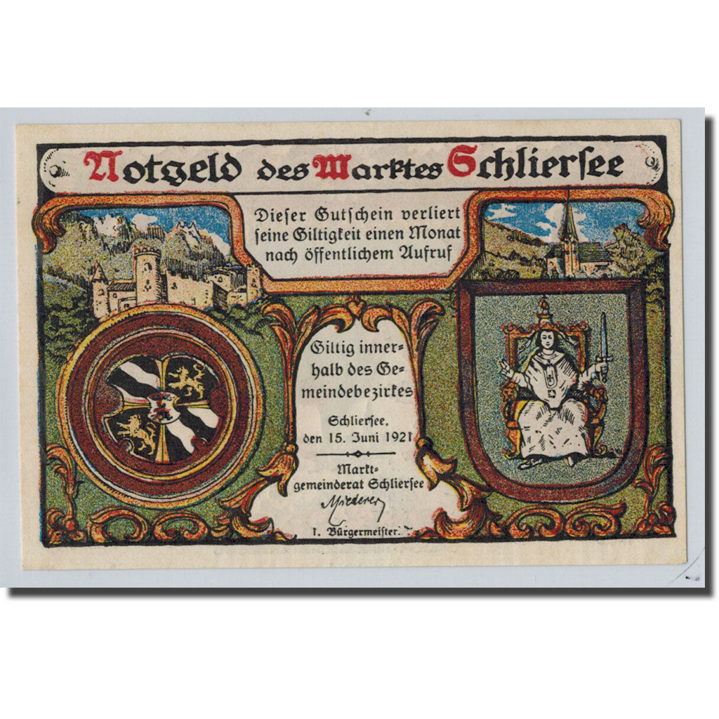 Banknote, Germany, Schliersee, 10 Pfennig, Animaux, 1921, 1921-06-15, UNC(63)