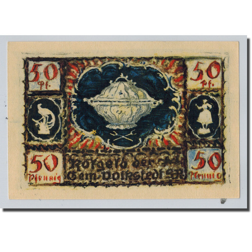 Banconote, Germania, Volkstedt, 50 Pfennig, Objets, 1921, 1921-09-01, SPL