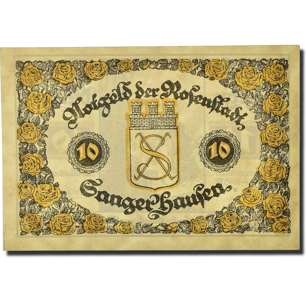 Banconote, Germania, Sangerhausen, 10 Pfennig, Ecusson, 1921, 1921-03-26, SPL