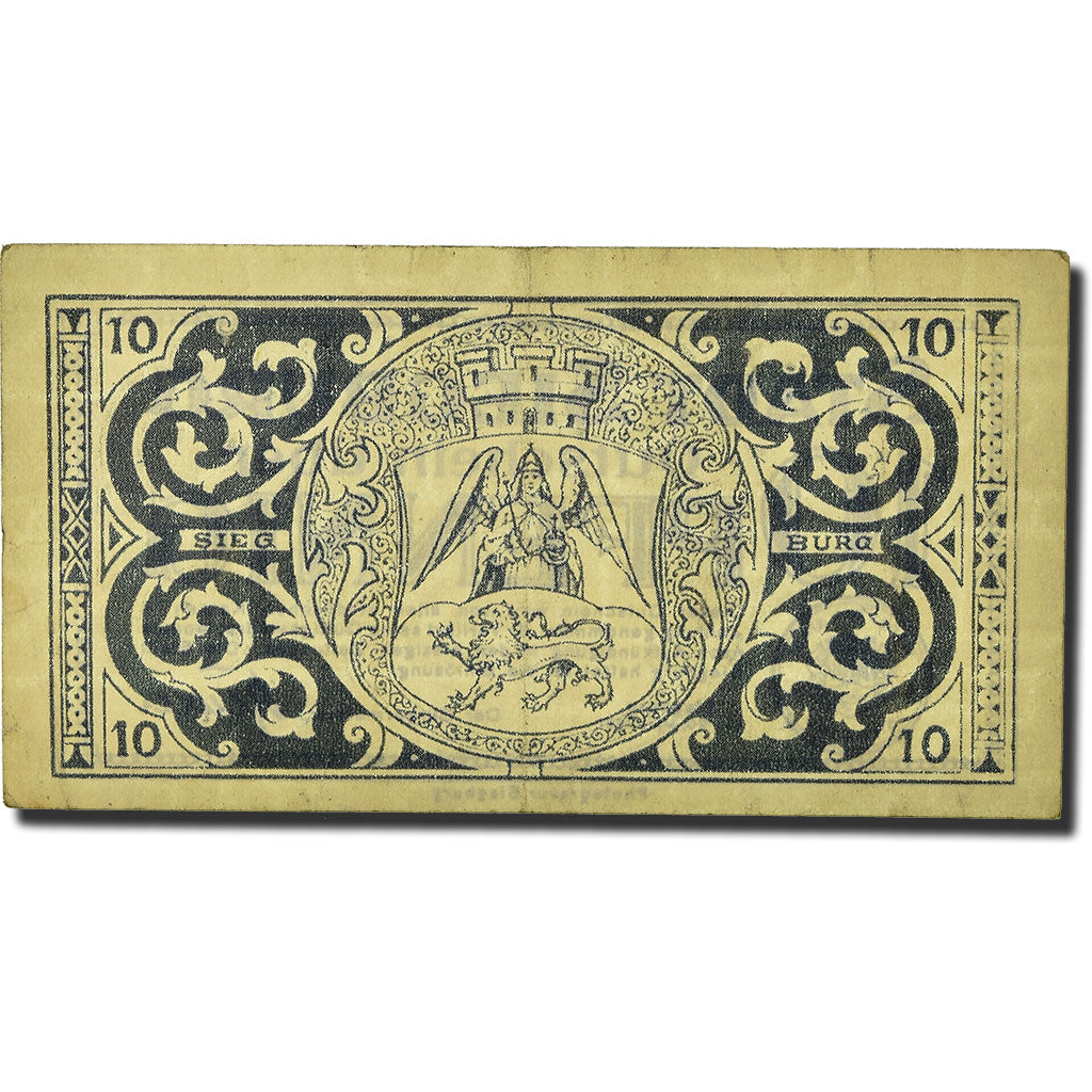 Banconote, Germania, Siegburg, 10 Pfennig, Ecusson, 1921, 1921-03-20, SPL