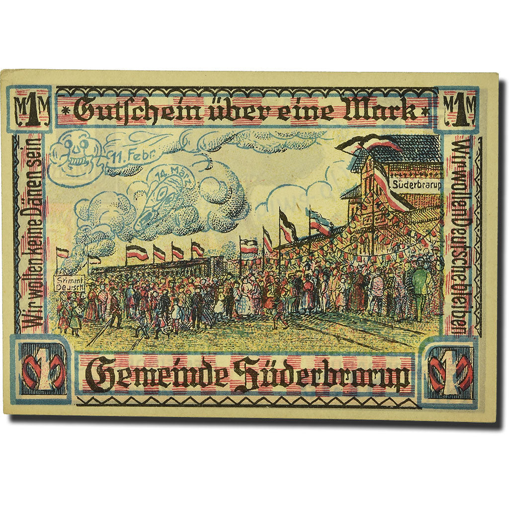 Banknote, Germany, Suderbrarup, 1 Mark, personnage, O.D, UNC(63), Mehl:1294.4