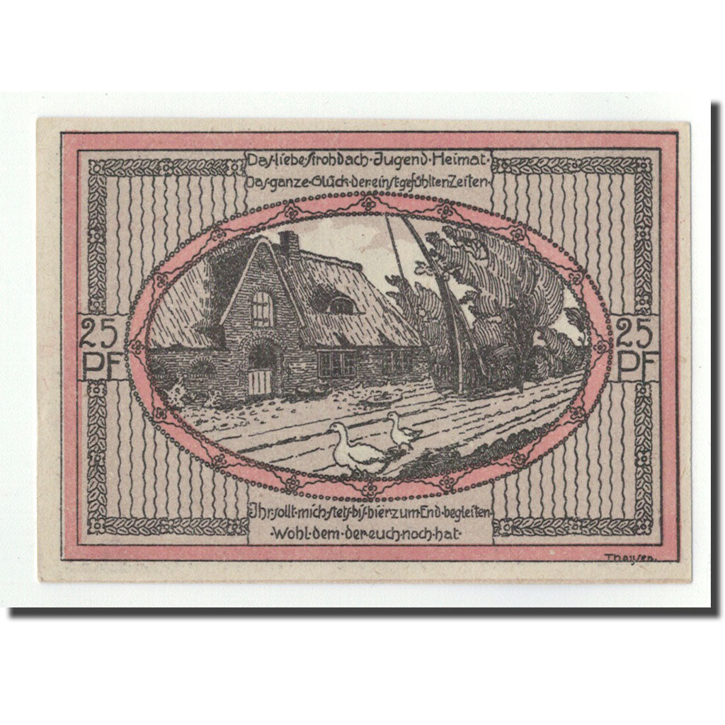 Banconote, Germania, Stedesand Gemeinde, 25 Pfennig, Ecusson, 1920, 1920-10-10