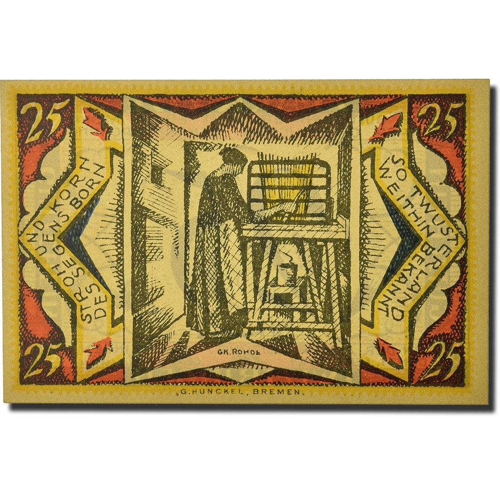 Banknote, Germany, Twistringen, 25 Pfennig, personnage, 1921, 1921-09-01