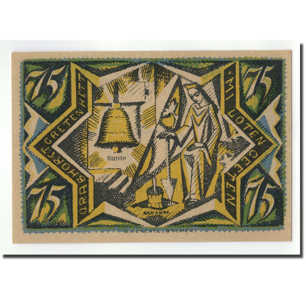 Banconote, Germania, Twistringen, 75 Pfennig, personnage, 1921, 1921-09-01, SPL