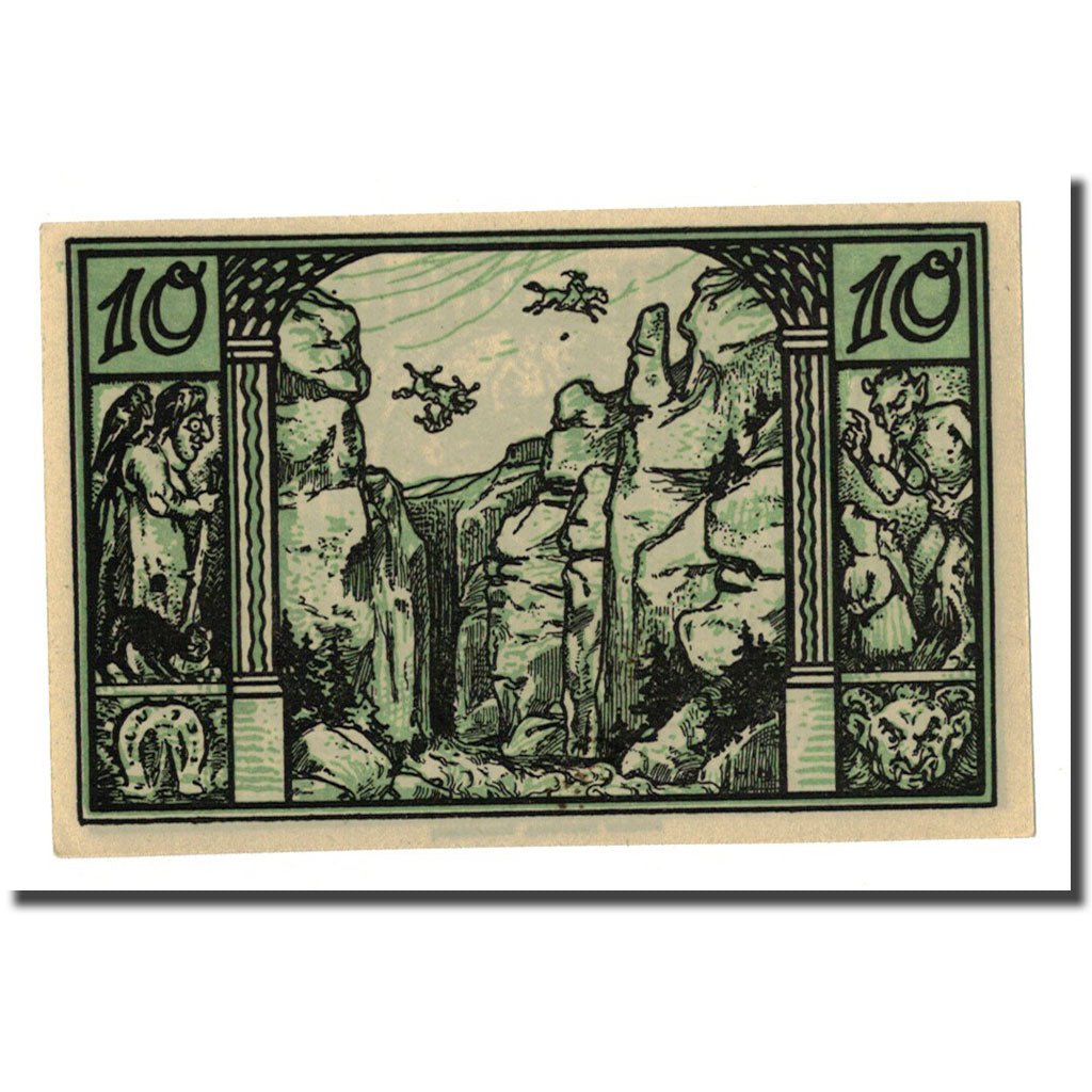 Banknote, Germany, Thale a.Harz Stadt, 10 Pfennig, paysage, O.D, UNC(63)