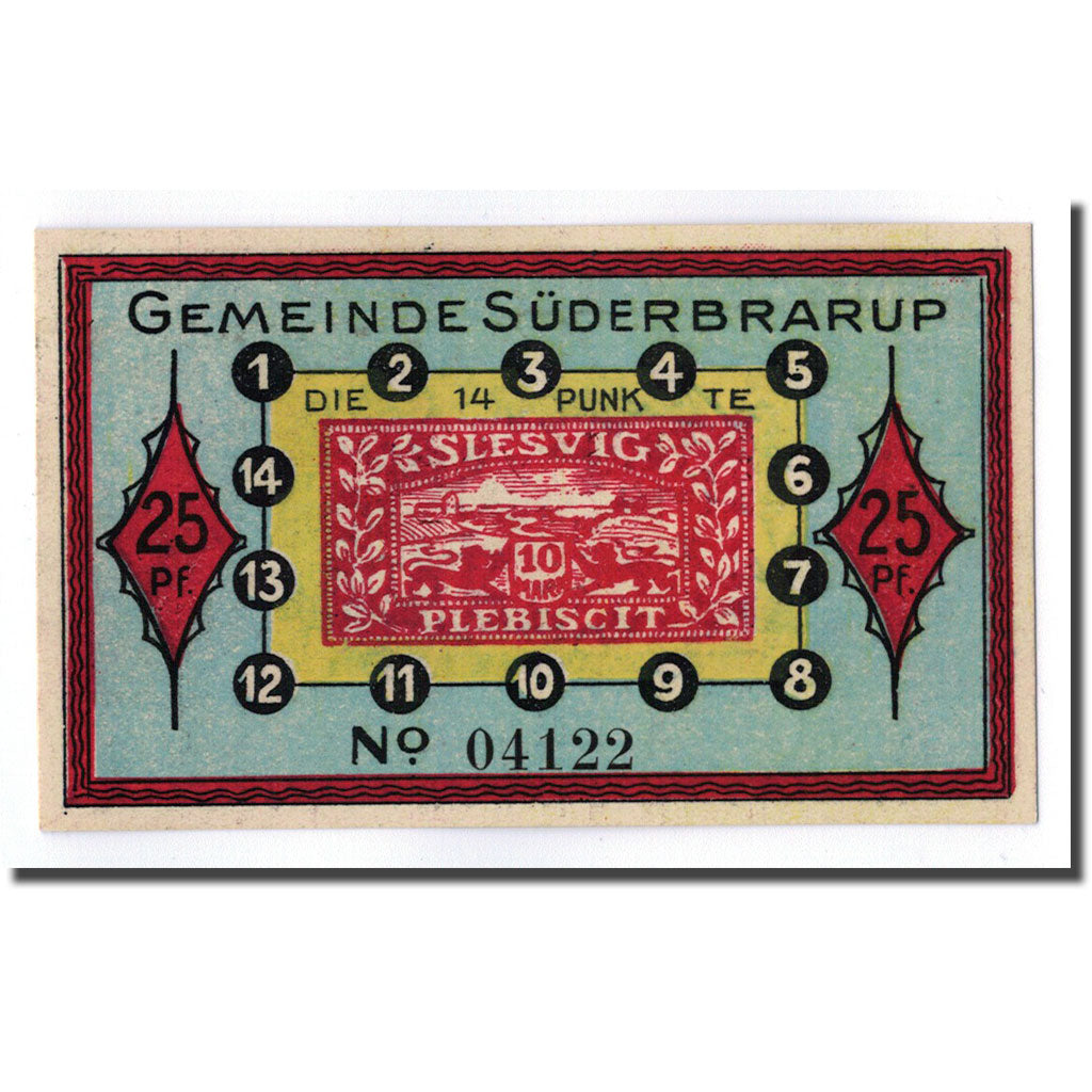 Banconote, Germania, Suderbrarup, 25 Pfennig, Animaux, 1920, 1920-12-31, SPL