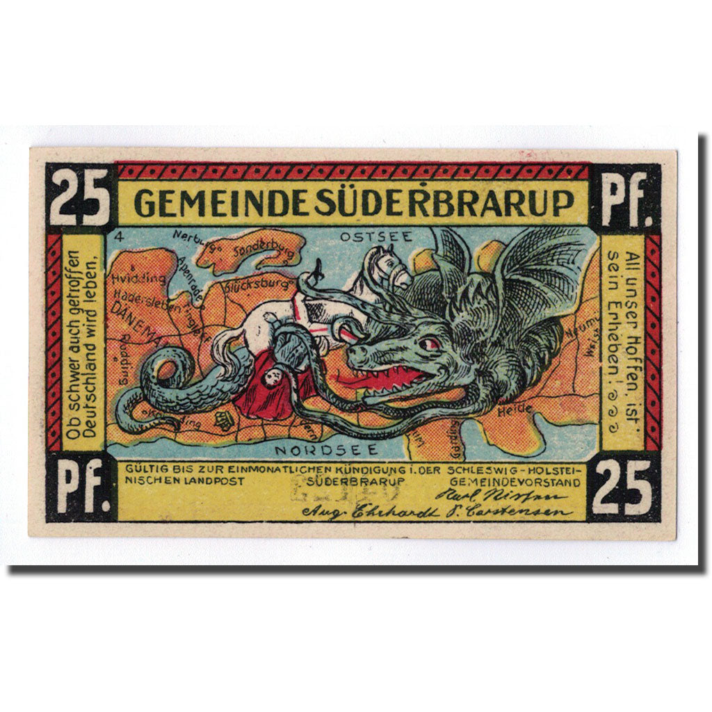 Banconote, Germania, Suderbrarup, 25 Pfennig, Animaux, 1920, 1920-12-31, SPL