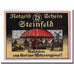 Billete, Alemania, Steinfeld Gemeinde, 75 Pfennig, Ecusson, O.D, SC, Mehl:1262.5