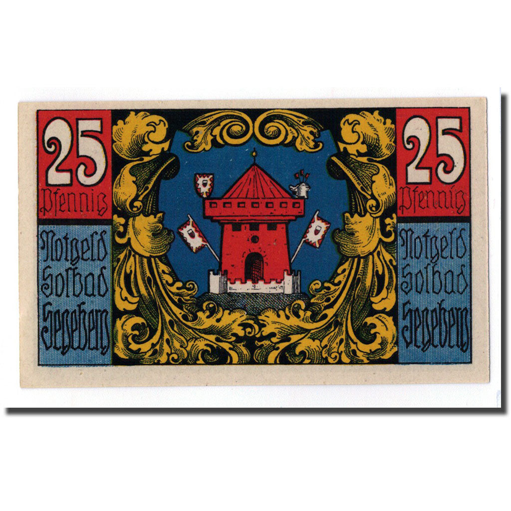 Banconote, Germania, Segeberg, 25 Pfennig, château, 1920, 1920-12-18, SPL