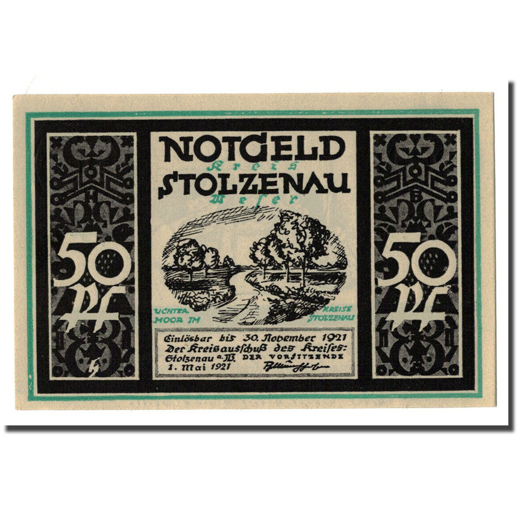 Banconote, Germania, Stolzenau, 50 Pfennig, personnage 1, 1921, 1921-05-01, SPL