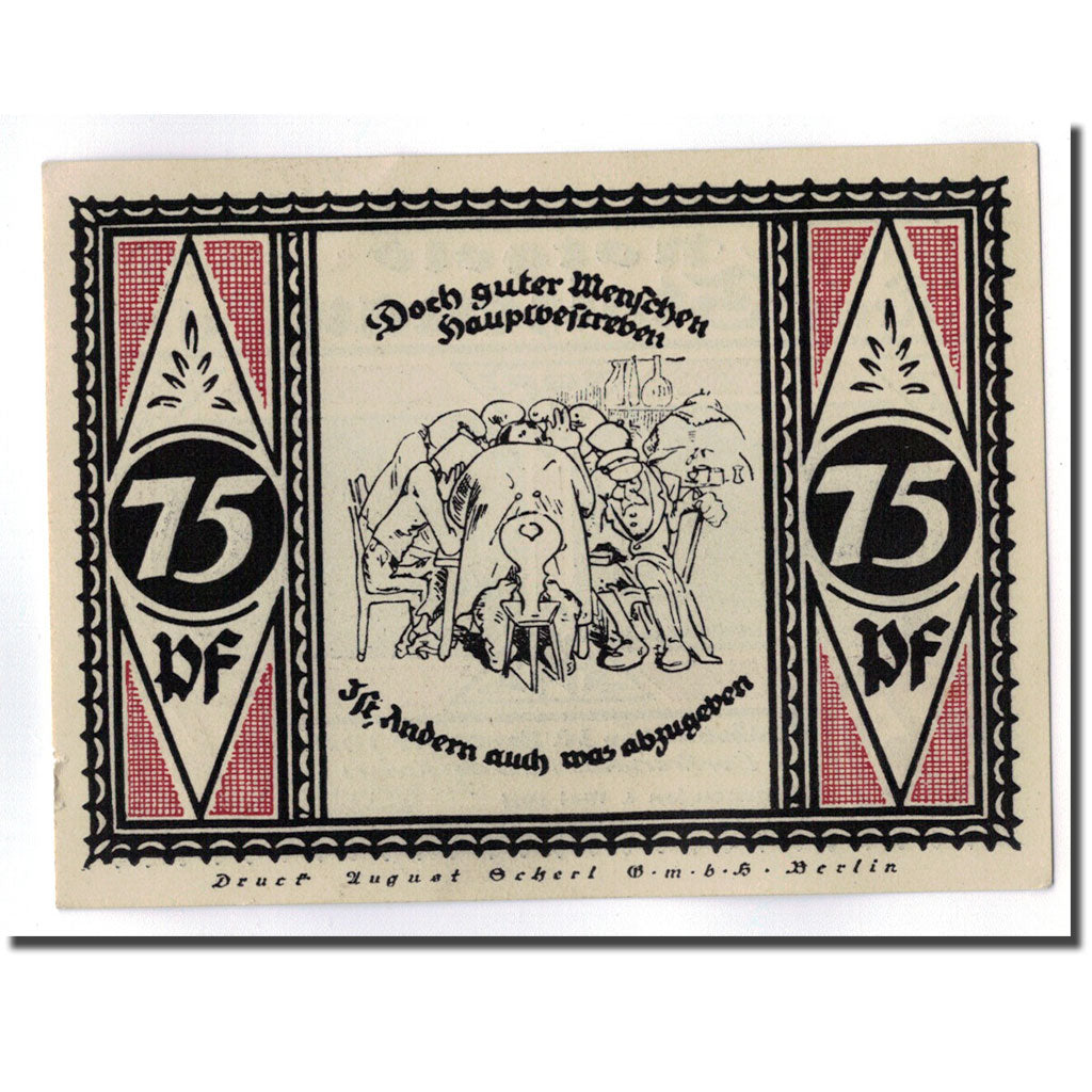 Banknote, Germany, Stolzenau, 75 Pfennig, personnage 1, 1921, 1921-05-01