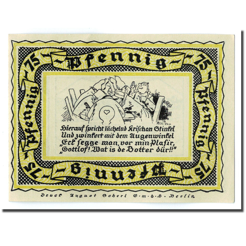 Banconote, Germania, Stolzenau, 75 Pfennig, personnage 2, 1921, 1921-05-01, SPL