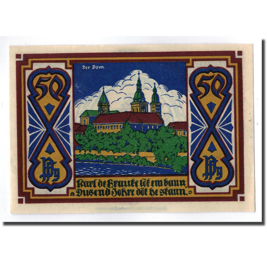 Billete, Alemania, Osnabruck, 50 Pfennig, paysage 7, 1921, SC, Mehl:1032.1