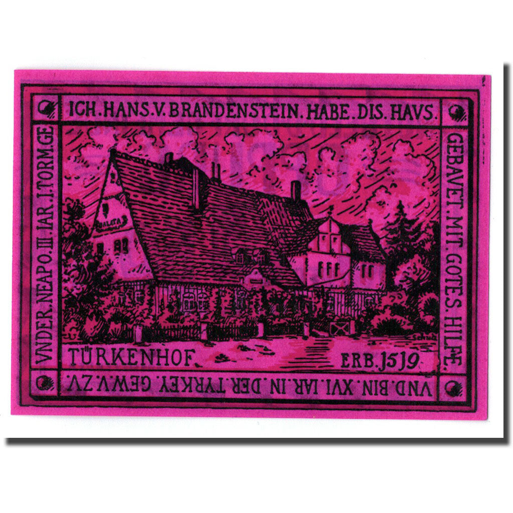 Banconote, Germania, Oppurg, 50 Pfennig, paysage, 1921, 1921-08-01, SPL
