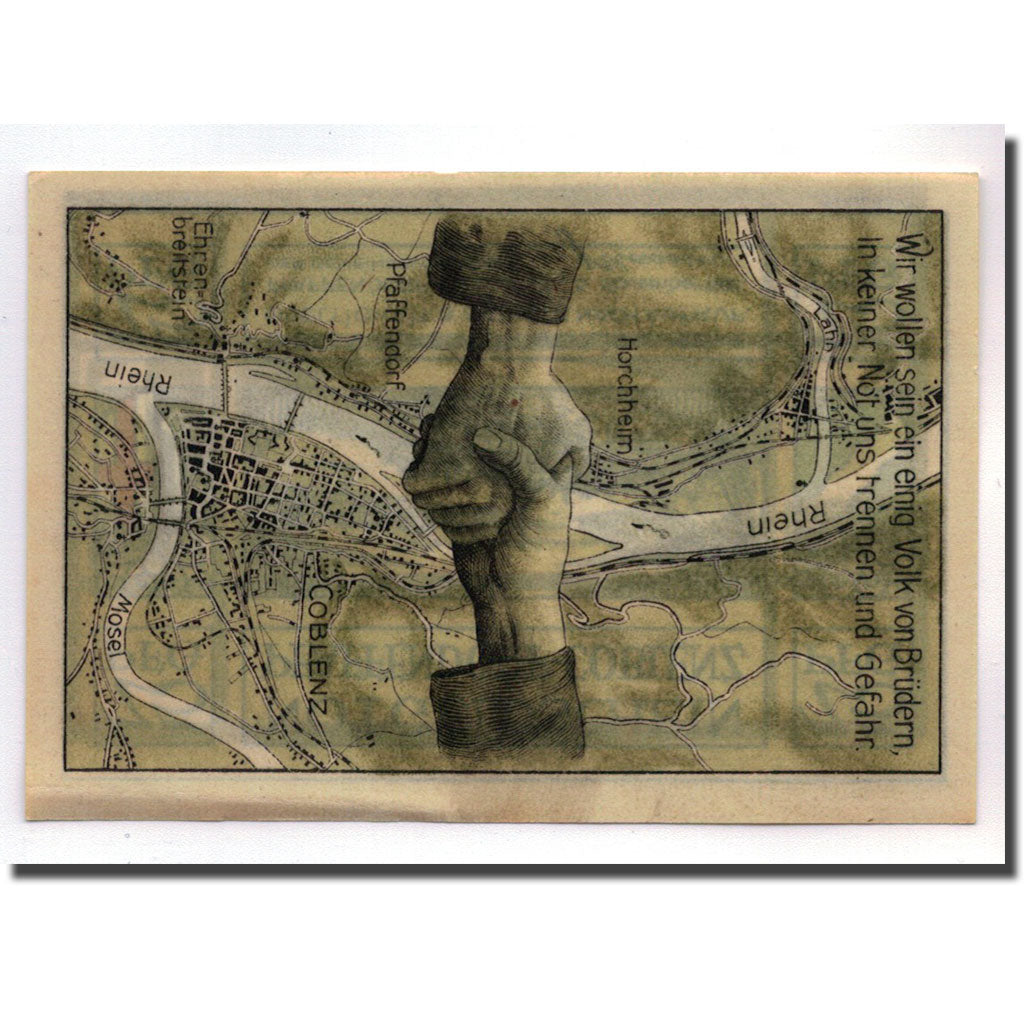 Banconote, Germania, Pfaffendorf-coblenz, 75 Pfennig, carte, 1921, 1921-11-05