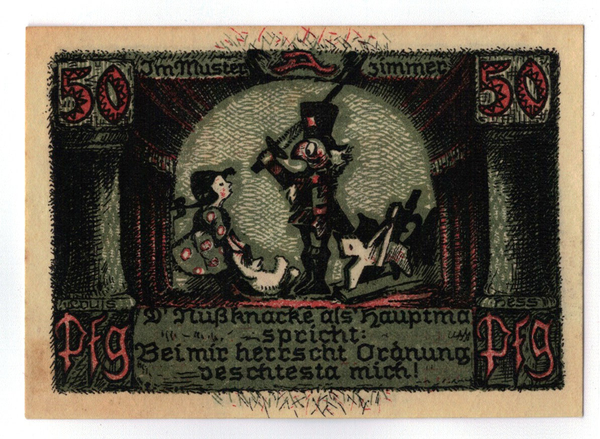 Banconote, Germania, Sonneberg, 50 Pfennig, personnage 1, 1921, 1921-07-01, SPL