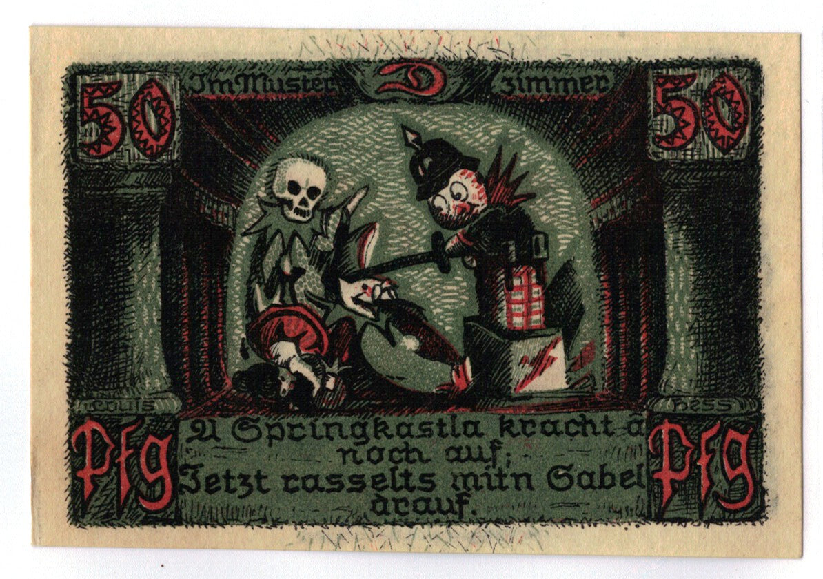 Banknot, Niemcy, Sonneberg, 50 Pfennig, personnage 2, 1921, 1921-07-01, UNC(63)