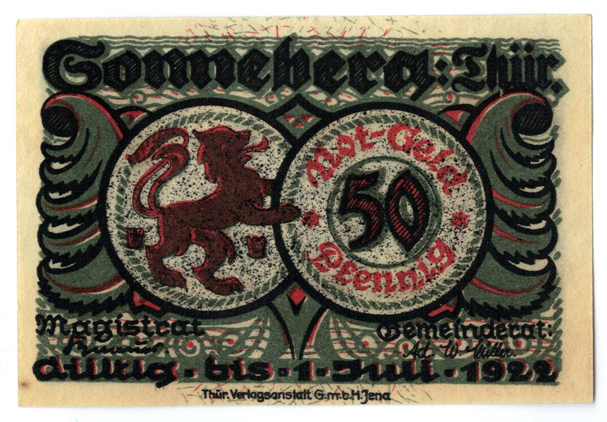 Banknote, Germany, Sonneberg, 50 Pfennig, personnage 4, 1921, 1921-07-01