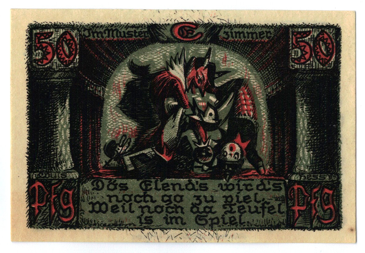 Banknote, Germany, Sonneberg, 50 Pfennig, personnage 4, 1921, 1921-07-01