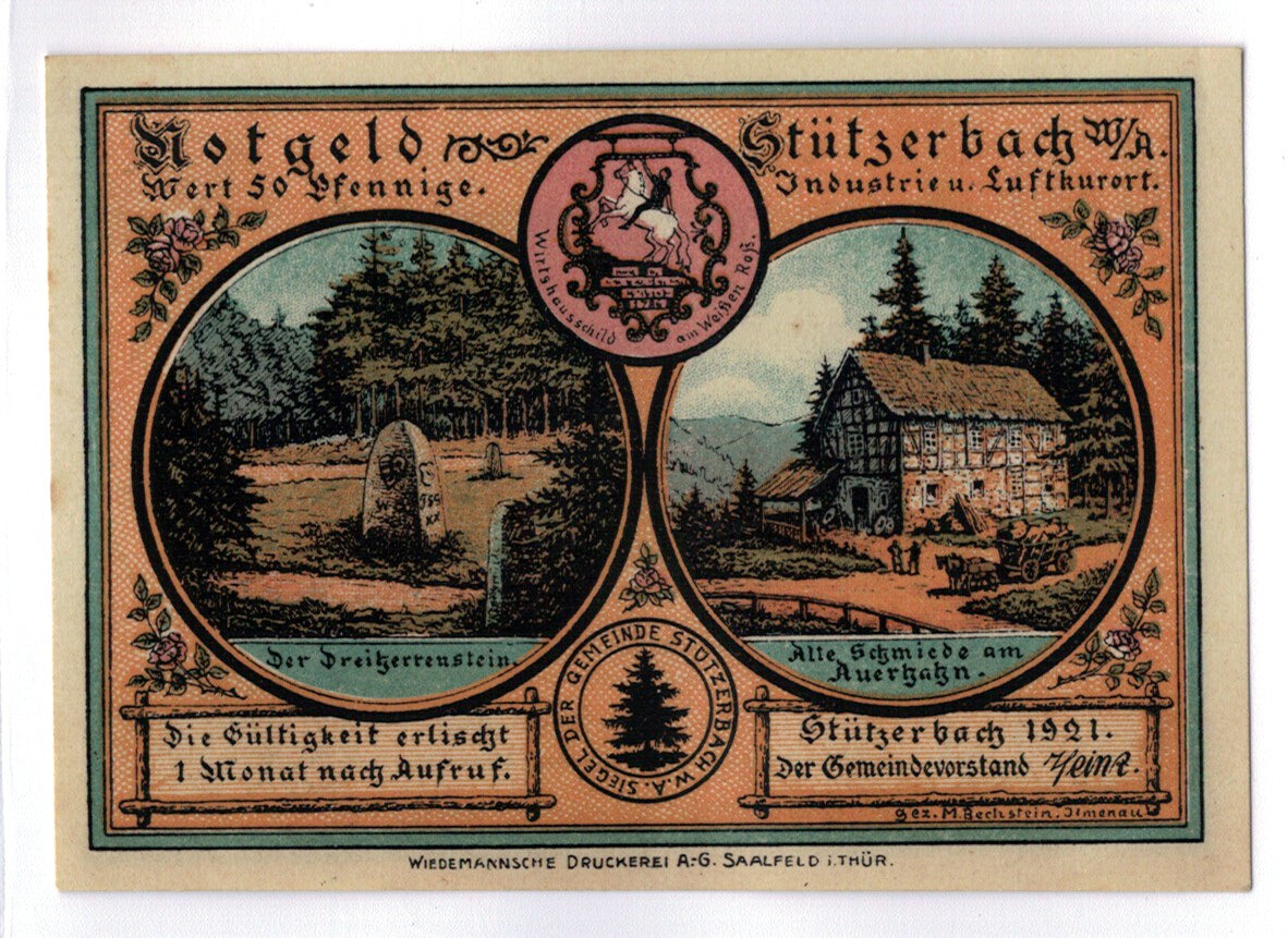 Banknote, Germany, Stuzerbach, 50 Pfennig, personnage 1, 1921, UNC(63)
