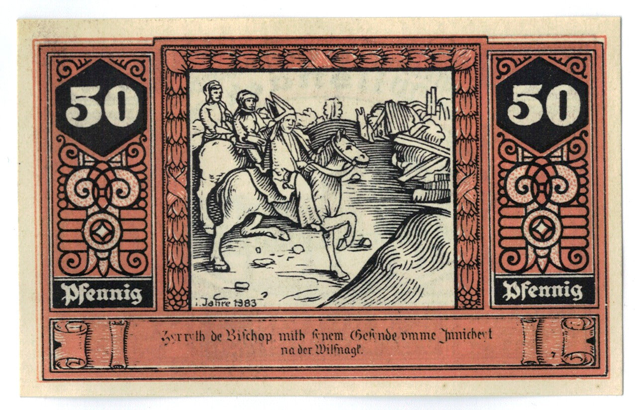 Banconote, Germania, Wilsnack, 50 Pfennig, cavalier, 1922, 1920-06-20, SPL