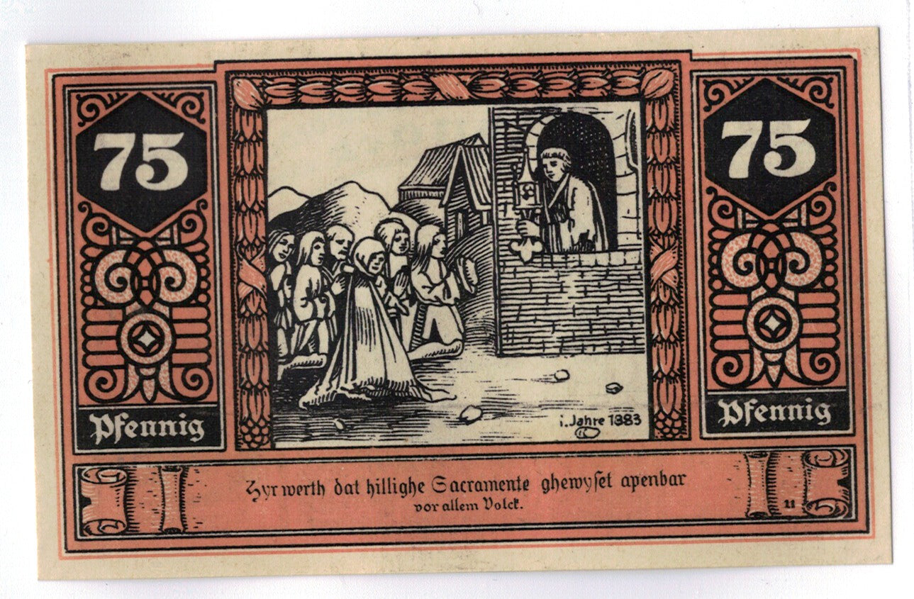 Biljet, Duitsland, Wilsnack, 75 Pfennig, personnage 1, 1922, 1920-06-20, SPL