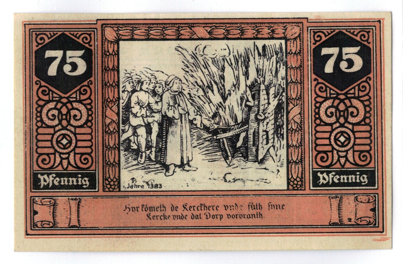 Banconote, Germania, Wilsnack, 75 Pfennig, personnage 3, 1922, 1920-06-20, SPL