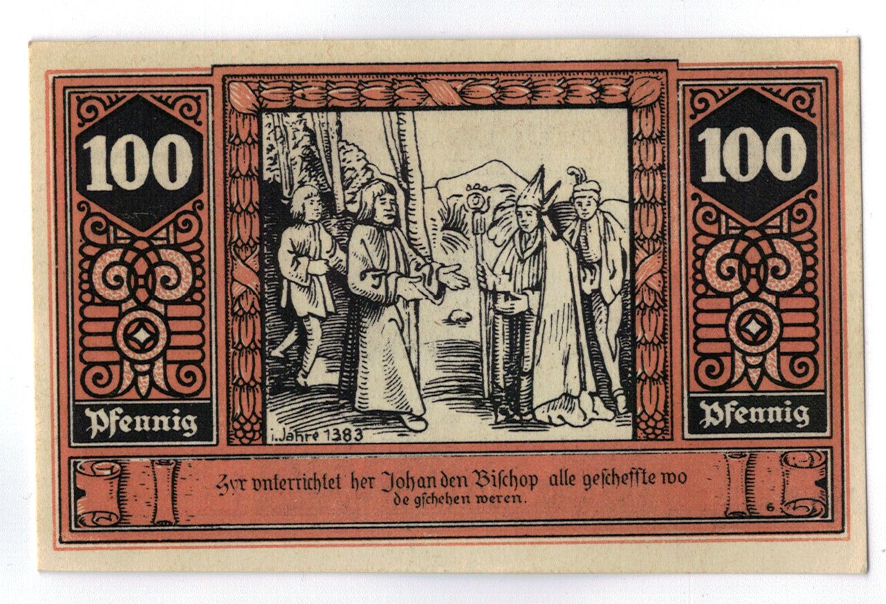 Billet, Allemagne, Wilsnack, 100 Pfennig, personnage, 1922, 1920-06-20, SPL