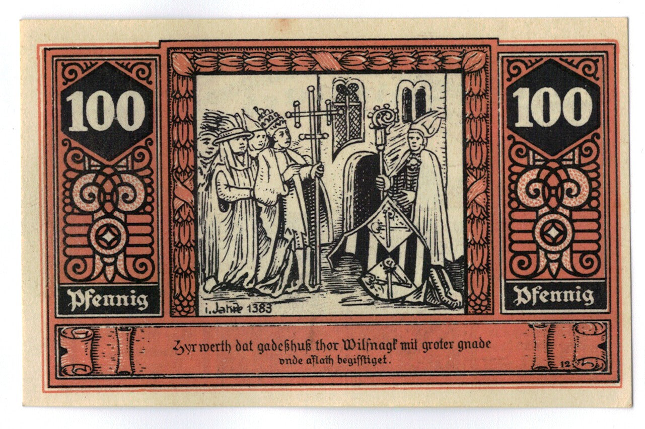 Banconote, Germania, Wilsnack, 100 Pfennig, personnage 2, 1922, 1920-06-20, SPL