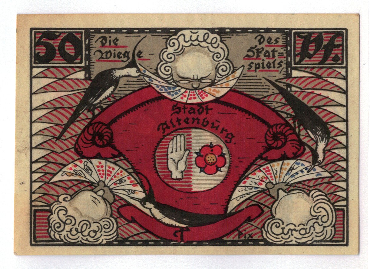Banconote, Germania, Altenburg Stadt, 50 Pfennig, personnage, 1921, SPL