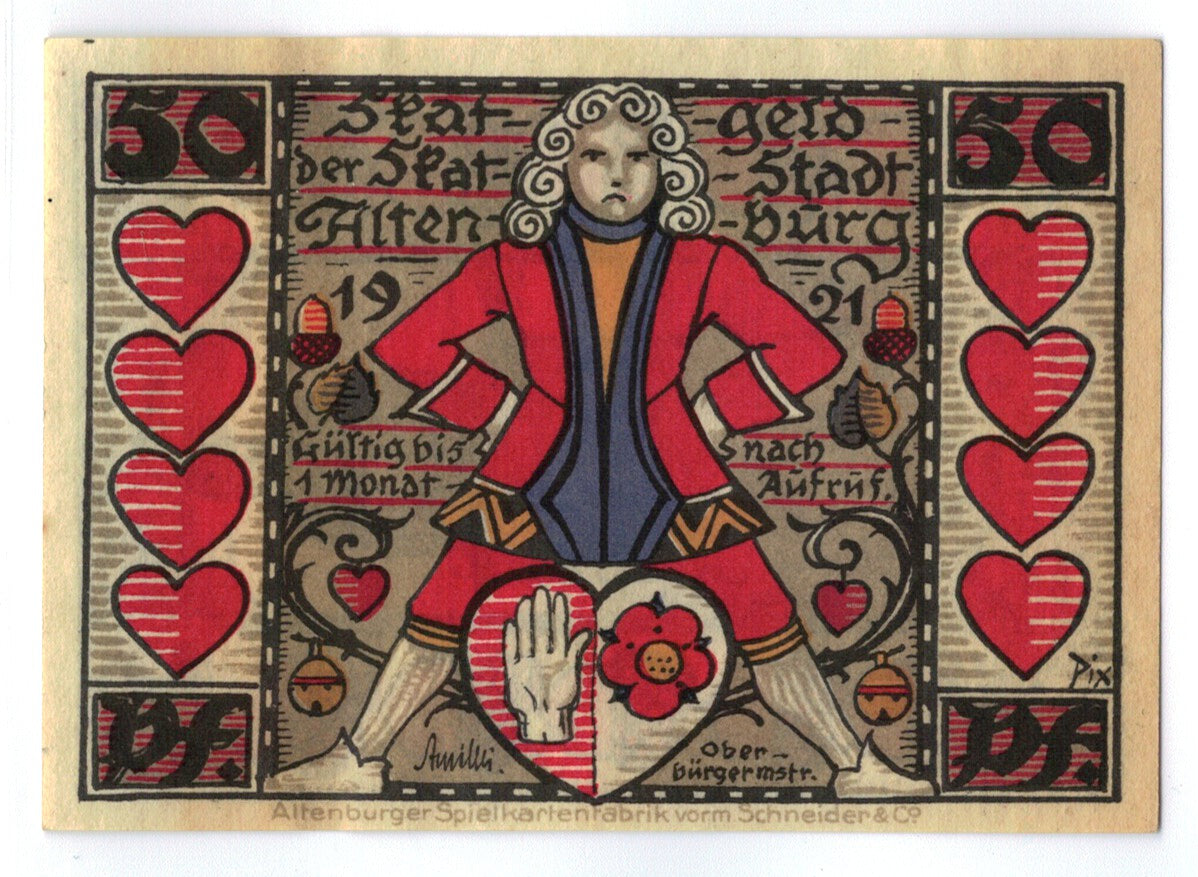 Billet, Allemagne, Altenburg Stadt, 50 Pfennig, Monument, 1921, SPL, Mehl:21.2