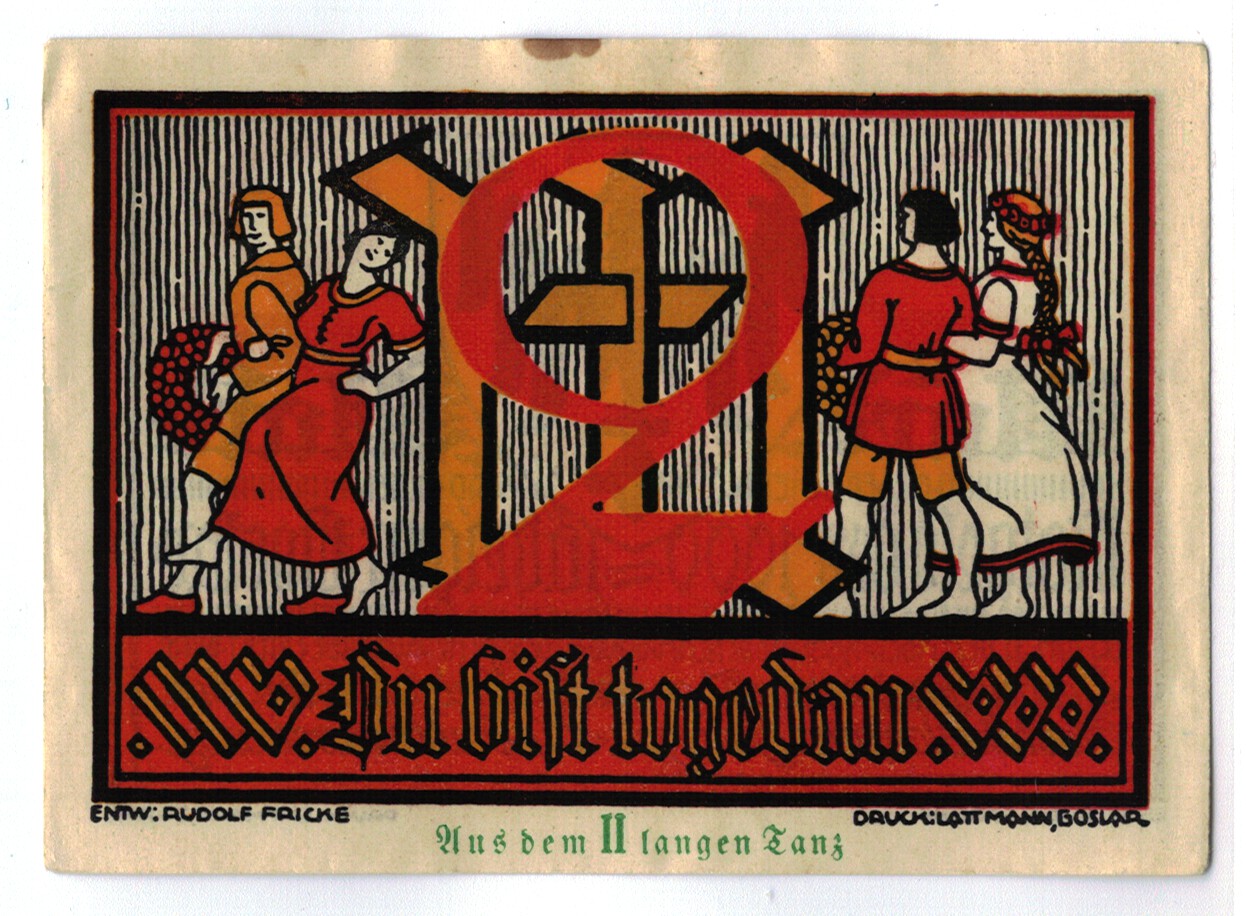 Banconote, Germania, Goslar Stadt, 2 Mark, personnage, 1922, 1922-07-02, SPL
