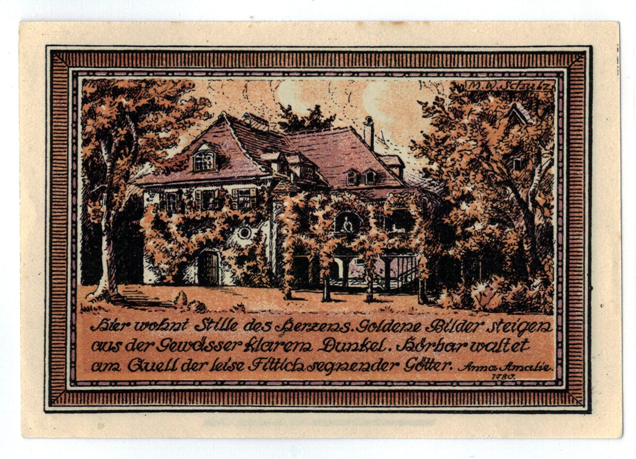 Billete, Alemania, Tiefurt, 25 Pfennig, manoir, 1921, 1921-08-01, SC