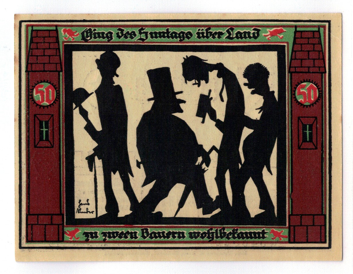 Banknote, Germany, Glauchau Stadt, 50 Pfennig, personnage, 1921, 1921-05-01