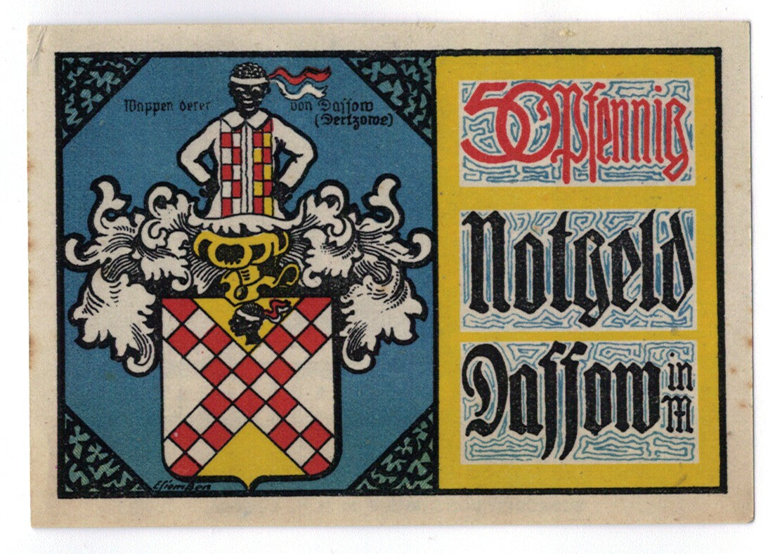 Banconote, Germania, Dassow, 50 Pfennig, Ecusson, O.D, SPL, Mehl:260.1