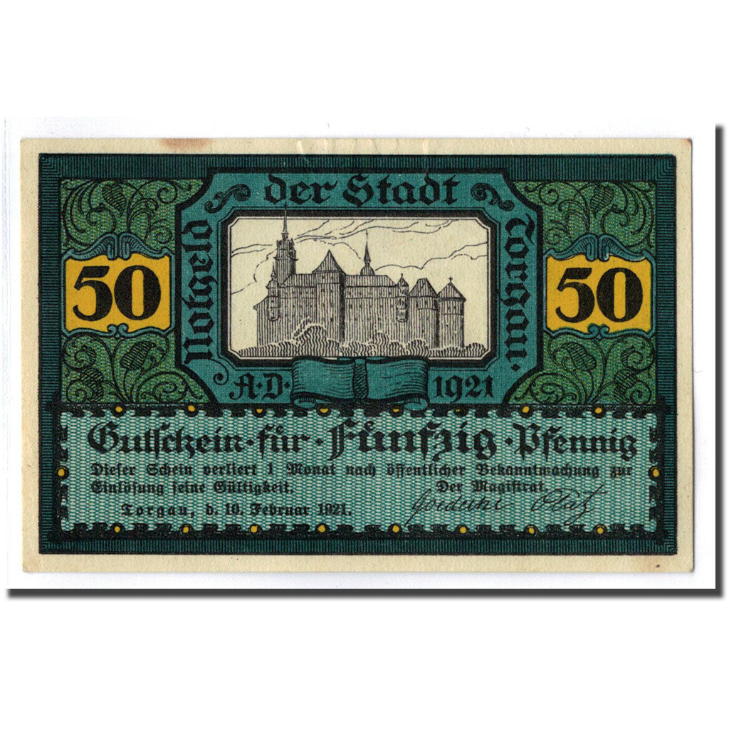 Billete, Alemania, Torgau, 50 Pfennig, chevalier, 1921, 1921-02-10, SC