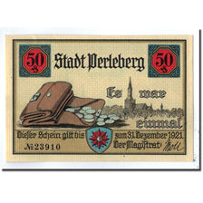 Banknote, Germany, Perleberg, 50 Pfennig, paysage, 1921, UNC(63), Mehl:1056.1