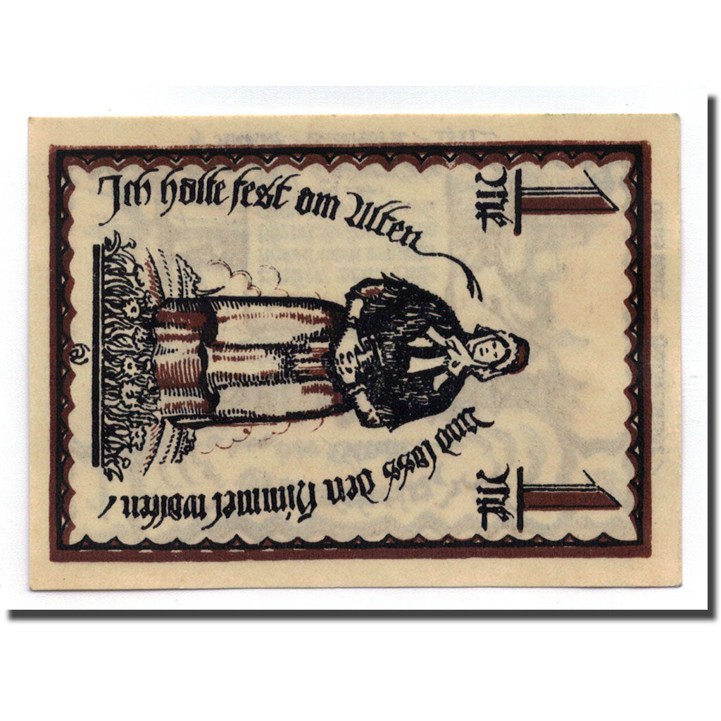 Biljet, Duitsland, Delbruck, 1 Mark, personnage, 1921, 1921-01-27, SPL