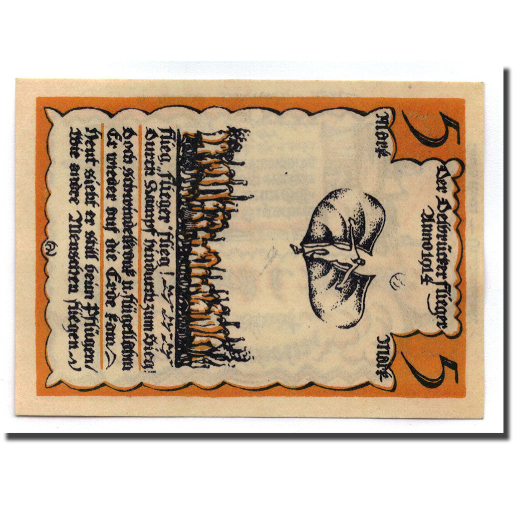 Banconote, Germania, Delbruck, 5 Mark, personnage, 1921, 1921-01-27, SPL