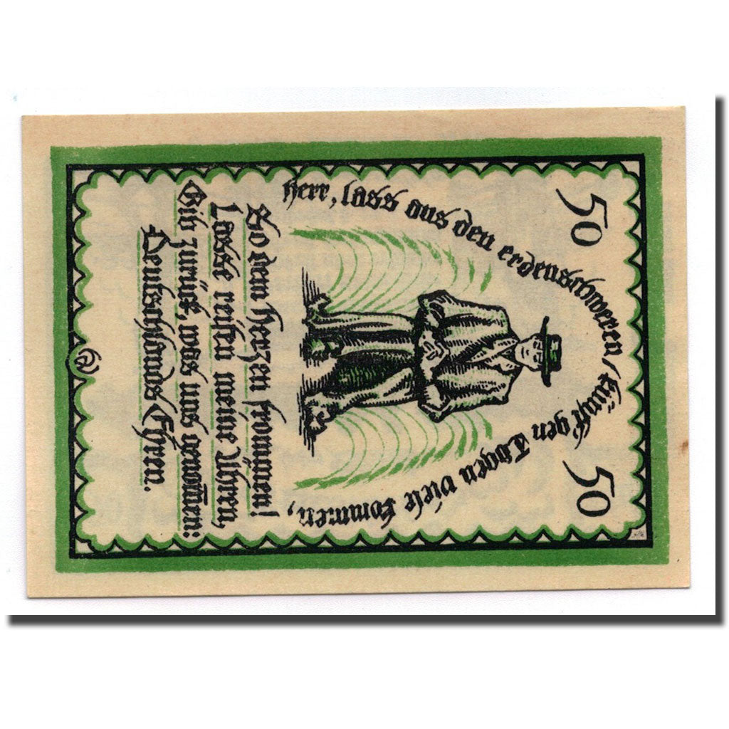 Billet, Allemagne, Delbruck, 50 Pfennig, personnage, 1921, 1921-01-27, SPL
