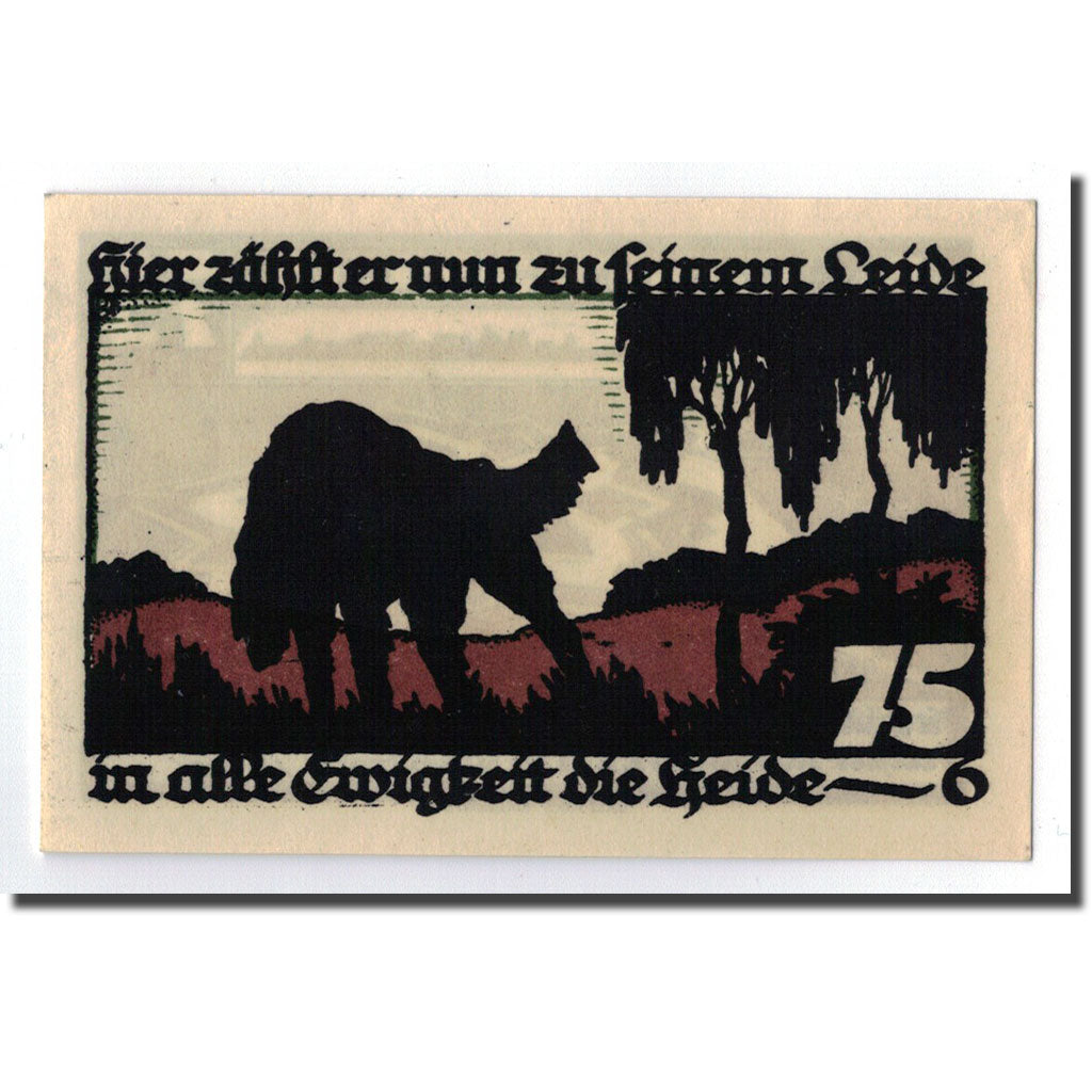 Banknote, Germany, Vechta, 75 Pfennig, animal, 1922, 1922-03-15, UNC(63)