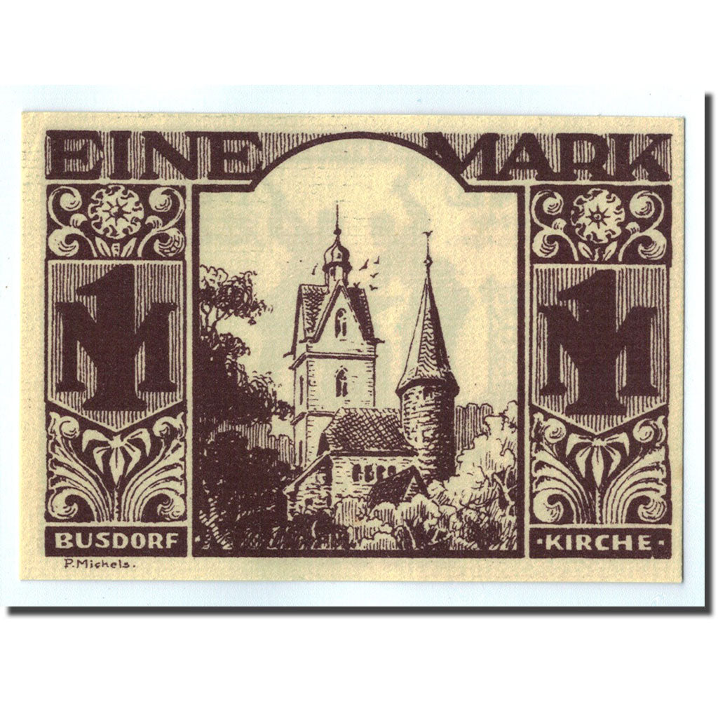 Billet, Allemagne, Paderborn, 1 Mark, paysage, 1921, 1921-11-10, SPL