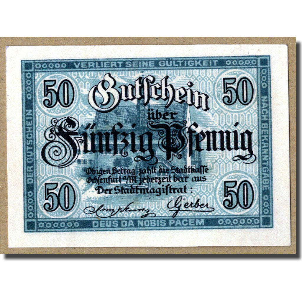 Banknote, Germany, Ochsenfurt a/main, 50 Pfennig, Ecusson, 1919, UNC(63)