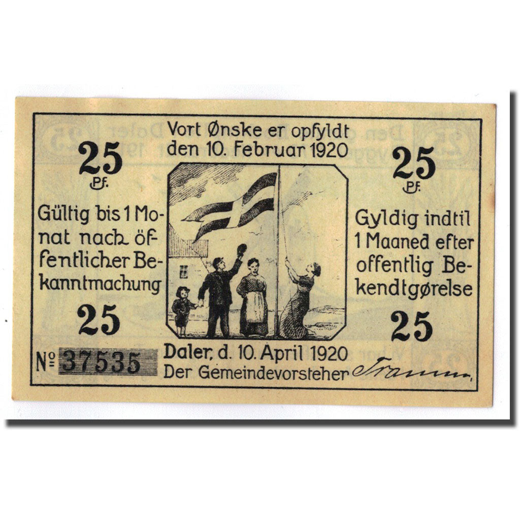 Banconote, Germania, Daler Gemeinde, 25 Pfennig, moulin, 1920, 1920-04-10, SPL