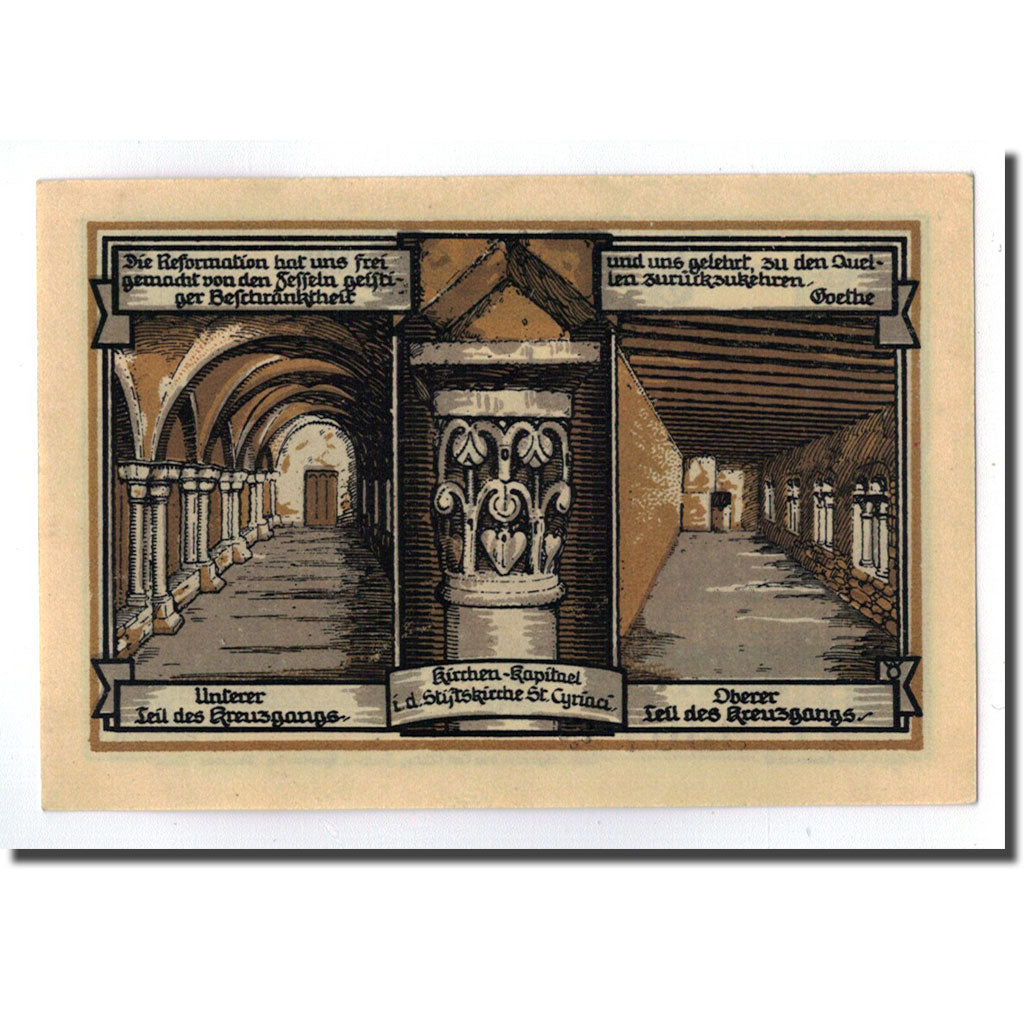 Banconote, Germania, Gernrode a. H., 50 Pfennig, chateau 3, 1921, 1921-10-21