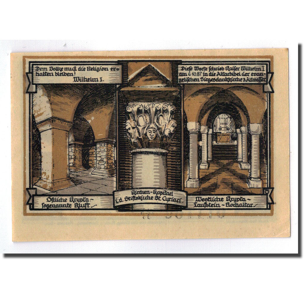 Banknot, Niemcy, Gernrode a. H., 50 Pfennig, chateau 5, 1921, 1921-10-21